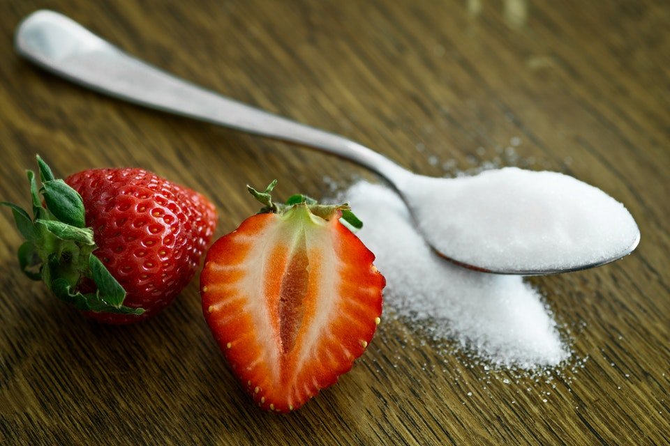 aardbeien suiker bloedsuikerspiegel